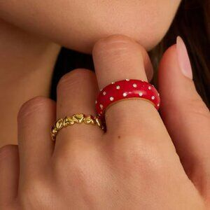 Gorjana Red Noel Shimmer Ring